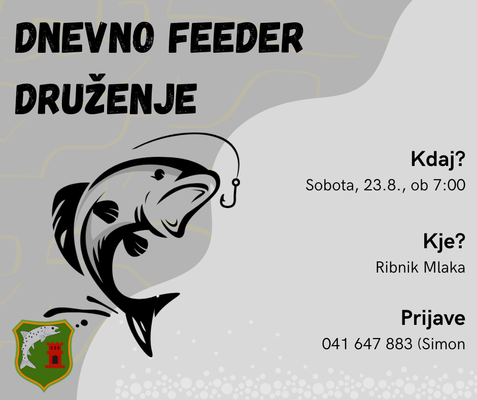 Vabilo na dnevno feeder druženje na ribniku Mlaka